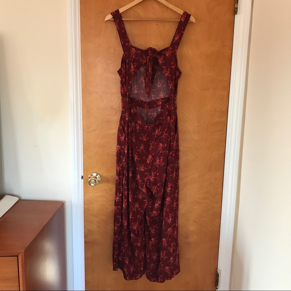 Madewell Apron Bow Back Floral Jumpsuit Romper - Picture 6 of 10